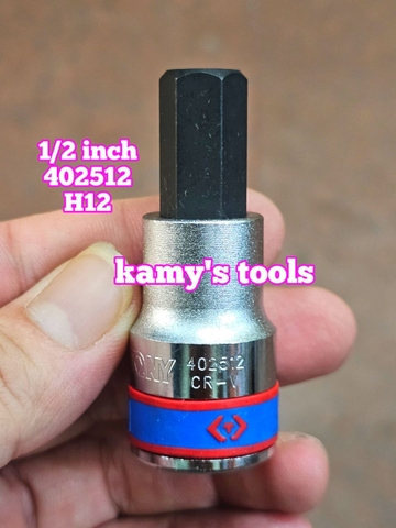 Đầu tuýp khẩu lục giác lú đầu 1/2 inch Kingtony H3 H4 H5 H6 H7 H8 H10 H12 H14 H17 H19 402503 402504 402505 402506 402507 402508 402510 402512 402514 402517 402519