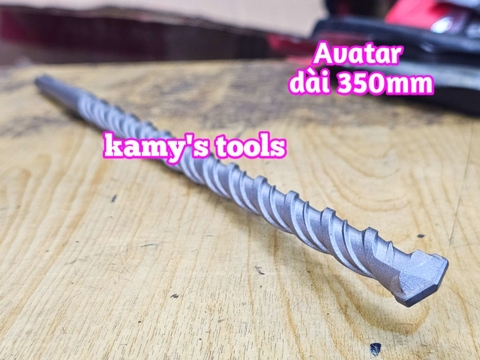 Mũi khoan bê tông tường đuôi gài Avatar dài 350mm 12mm 14mm 16mm 18mm 20mm 22mm 25mm
