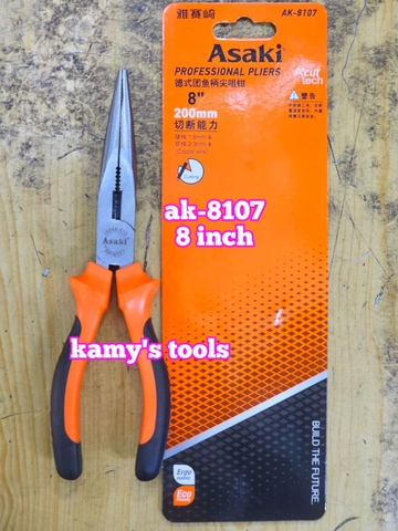 Kìm nhọn kiểu đức Asaki 6 inch 8 inch AK-8105 AK-8107, kềm nhọn