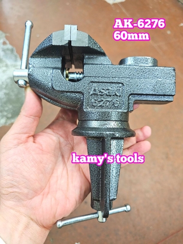 Ê tô kẹp bàn mâm xoay 360 độ hàm rộng 50mm 60mm Asaki Ak-6276 và Ak-6275