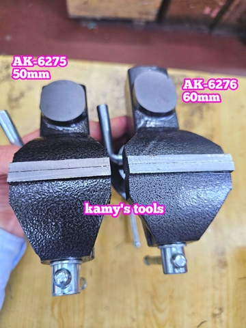 Ê tô kẹp bàn mâm xoay 360 độ hàm rộng 50mm 60mm Asaki Ak-6276 và Ak-6275