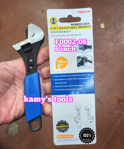 Mỏ lết đa năng 2 ngàm cán bọc cao su 6 inch 8 inch 10 inch 12 inch C-mart F0002-06 F0002-08 F0002-10 F0002-12