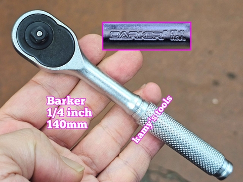 Cần siết tự động 1/4 inch Barker, cần siết đảo chiều 45 răng dài 140mm
