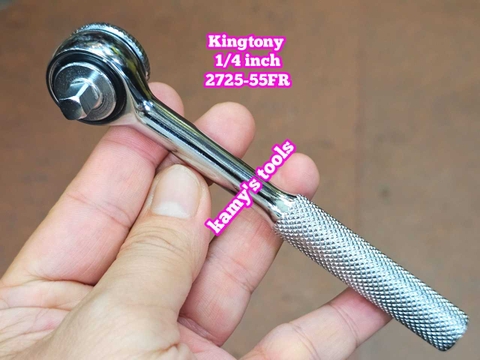 Cần tuýp siết tự động 1/4 inch Kingtony 2725-55FR đầu tròn dài 140mm