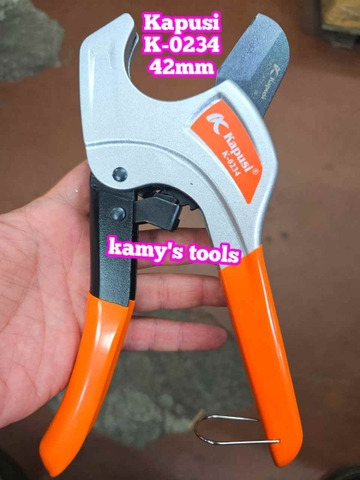 Kéo cắt ống nhựa Kapusi 42mm K-0234 dài 220mm thép SK-5