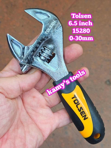 Mỏ Lết Mini Tolsen Mở Miệng 30mm Dài 165mm 6.5 inch 15280
