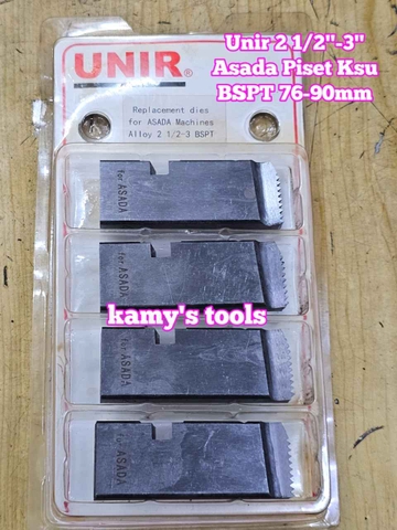 2 1/2-3 inch Dao tiện ren ống Asada Ksu Piset hiệu Unir BSPT hệ BSPT 76mm-90mm WTUA-0203