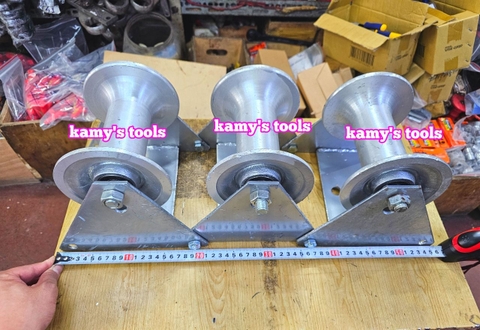Con lăn kéo cáp điện loại 3 con thẳng hàng hàng nhập khẩu loại dày cao cấp con lăn nhôm kamytools