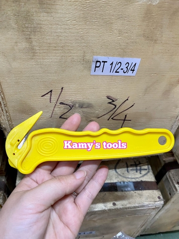 Dao cắt màng quấn PE, bóng khí,túi nylon (màu vàng)