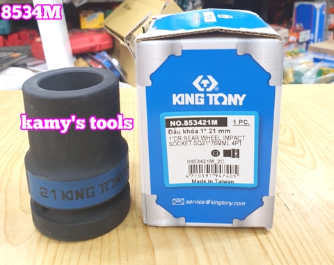 Đầu tuýp đen dài 1 inch vuông 4 cạnh Kingtony 17mm 19mm 21mm 853417M 853419M 853421M