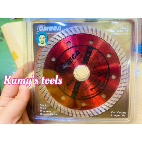Lưỡi cắt bê tông đá hoa cương bóng kiếng mable hiệu Omega 100mm và 125mm
