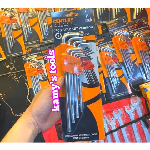 Bộ khóa lục giác bi và bông hoa thị century 9 cây chính hãng