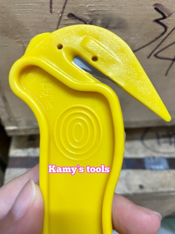 Dao cắt màng quấn PE, bóng khí,túi nylon (màu vàng)