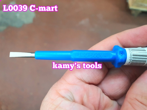 Bút thử điện AC 100-500v dài 145mm L0039 C-mart, vít thử điện