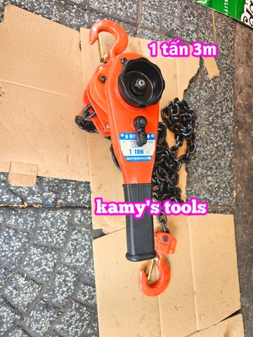 Pa lăng xích lắc tay Nitto 1 tấn 3m (3 mét) VR-10 xích chuẩn G80 cao cấp