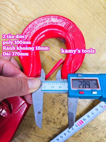 Ròng rọc đơn màu đỏ 2 tấn puly 4 inch rãnh 18mm Hongfu HQG(L)K-2