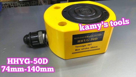 Kích thủy lực lùn 50 tấn HHYG-50D TLP hành trình 66mm chiều cao 74mm-140mm