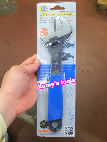 Mỏ lết đa năng 2 ngàm cán bọc cao su 6 inch 8 inch 10 inch 12 inch C-mart F0002-06 F0002-08 F0002-10 F0002-12