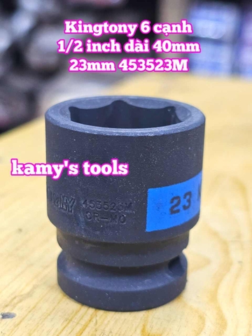Đầu tuýp đen 1/2 inch Kingtony 6 cạnh 19mm 20mm 21mm 22mm 23mm 24mm 453519M 453520M 453521M 453522M 453523M 453524M