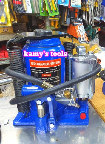 Kích con đội thủy lực dùng hơi 20 tấn loại lùn và cao chiều cao chưa đội 178mm 262mm