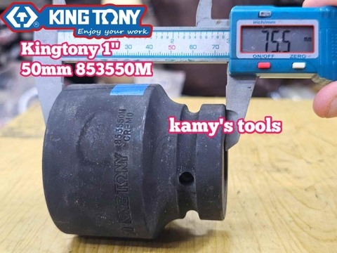 Đầu tuýp khẩu 50mm lỗ 1 inch 6 cạnh Kingtony 853550M
