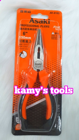 Kìm nhọn kiểu đức Asaki 6 inch 8 inch AK-8105 AK-8107, kềm nhọn