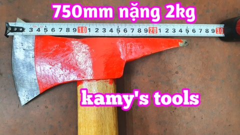 Búa rìu bổ củi, chặt cây, làm vườn, thoát hiểm, cứu hộ đa năng 2kg dài 750mm Sơn Tùng