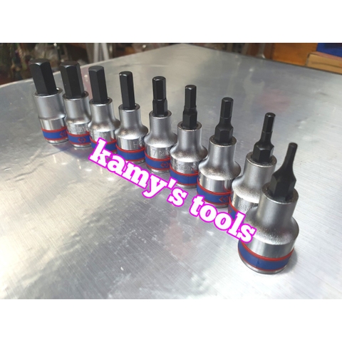 Đầu tuýp khẩu lục giác lú đầu 1/2 inch Kingtony H3 H4 H5 H6 H7 H8 H10 H12 H14 H17 H19 402503 402504 402505 402506 402507 402508 402510 402512 402514 402517 402519