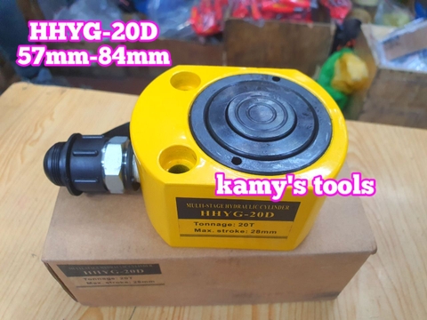 Kích thủy lực lùn 20 tấn HHYG-20D TLP hành trình 66mm chiều cao 57mm-84mm