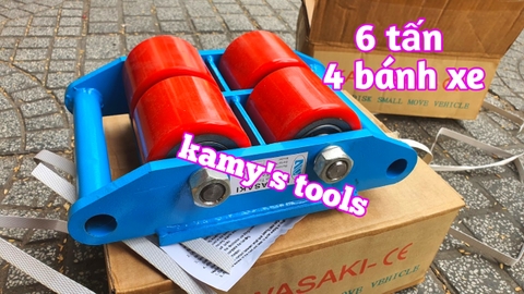 Con rùa di chuyển 6 tấn model cra-4, xe rùa đẩy hàng tải trọng cao giúp di chuyển hàng hoá nặng trong nhà xưởng nhà máy