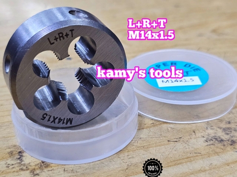 Bàn ren M14x1.25 M14x1.5 M14x2.0 L+R+T (LRT) dụng cụ tạo ren ngoài bulong