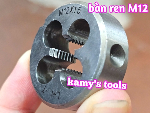 Bàn ren M12x1.0 M12x1.25 M12x1.5 M12x1.75 L+R+T (LRT) dụng cụ tạo ren ngoài bulong