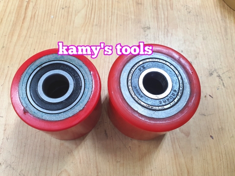 Bánh xe nâng tay PU đỏ 68x73, 70x80 bán lẻ từng cái