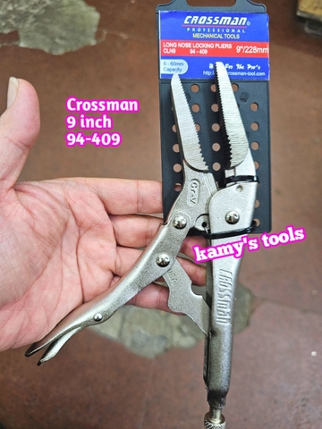 Kìm bấm chết mỏ mũi nhọn dài 9 inch 228mm Crossman 94-409 mỏ dài 0-60mm