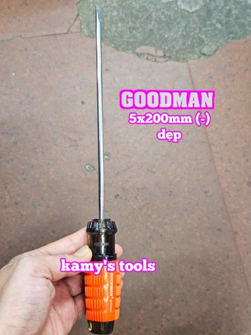 Tua vít cán gai Goodman 5mm dài 100mm 150mm 200mm bake dẹp 5x100mm 5x150mm 5x200mm 91504PH 91504STM 91506PH 91506STM 91508PH 91508STM