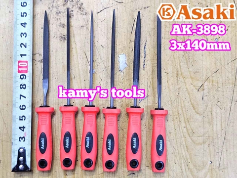 Bộ dũa giũa mini 6 cây Asaki AK-3898 cỡ 3mm 3x140mm