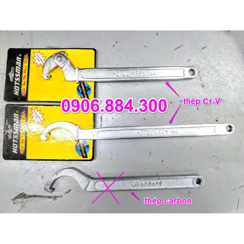 Cờ Lê Móc Cổ Xe Máy Hotssman Hợp Kim Thép Cr-V (Cờ Lê Móc, Khóa Móc) bán lẻ từng cái