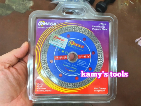 Lưỡi cắt gạch bê tông đá hoa cương bóng kiếng mable hiệu Omega hợp kim cao cấp 100mm