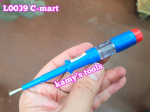 Bút thử điện AC 100-500v dài 145mm L0039 C-mart, vít thử điện