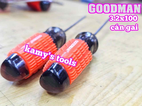 Tua vít cán gai Goodman 3.2mm dài 100mm bake dẹp 3.2x100mm 91304PH 91304STM