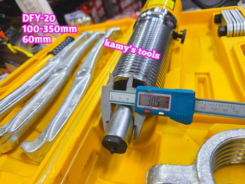 Cảo thủy lực 20 tấn Wetools DYF-20 mở 100-350mm, vam thuỷ lực 2 chấu 3 chấu 20 tấn
