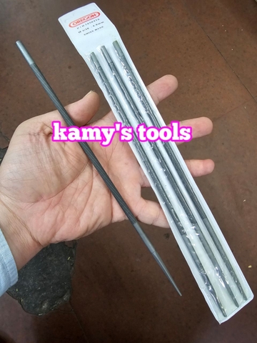 Giũa dũa cưa xích tròn Oregon 4mm 4.8mm 5.5mm (1 vĩ 3 cây)