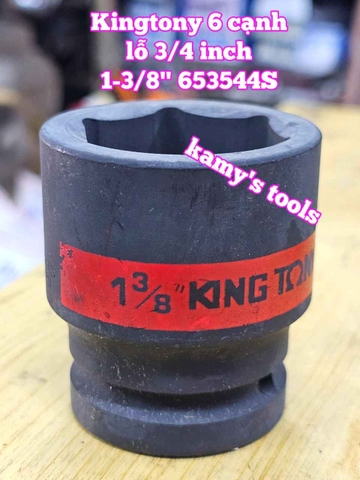 1-3/8 1-7/16 1-1/2 1-9/16 1-5/8 đầu tuýp khẩu lỗ 3/4 inch 6 cạnh Kingtony 653544S 653546S 653548S 653550S 653552S