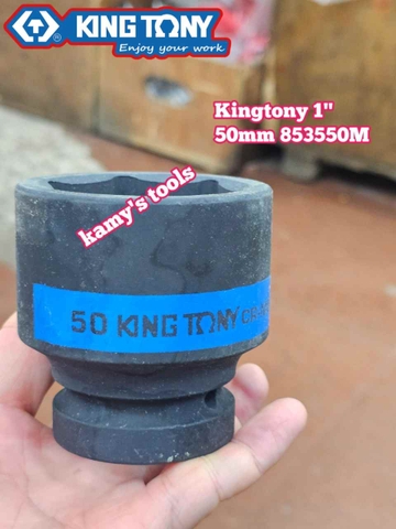 Đầu tuýp khẩu 50mm lỗ 1 inch 6 cạnh Kingtony 853550M