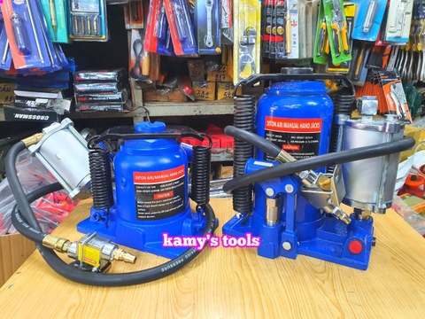 Kích con đội thủy lực dùng hơi 20 tấn loại lùn và cao chiều cao chưa đội 178mm 262mm