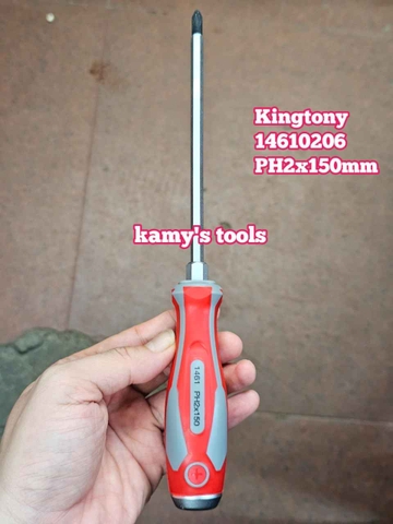 Tua vít đóng bake dẹp Kingtony PH2 6mm dài 150mm model 14610206 và 14626506