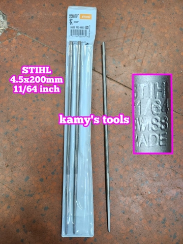 Giũa dũa tròn mài lưỡi cưa xích 4.5mm 11/64 inch STIHL dài 200mm