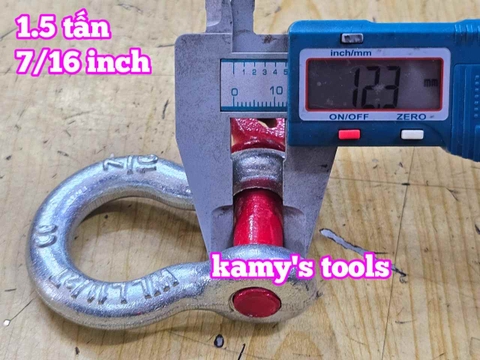 Ma ní omega chốt vặn ren 1.5 tấn 7/16 inch đường kính ty ren 12mm