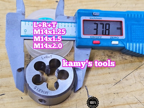 Bàn ren M14x1.25 M14x1.5 M14x2.0 L+R+T (LRT) dụng cụ tạo ren ngoài bulong