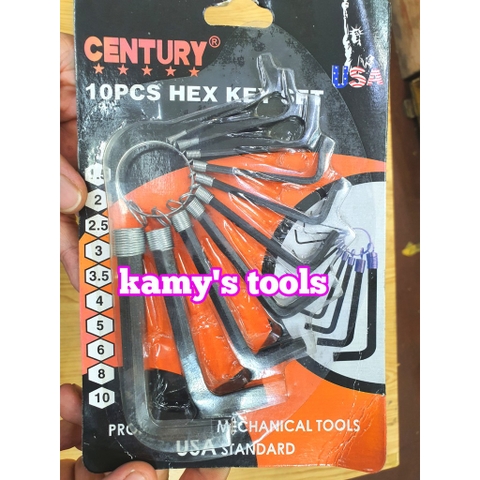 Bộ lục giác xòe mini century 8 cây và 10 cây chính hãng